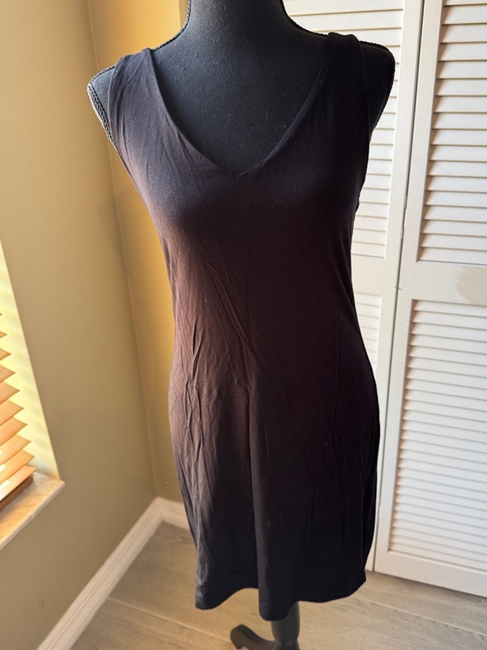 Sleek Sleeveless V-Neck Little Black Dress